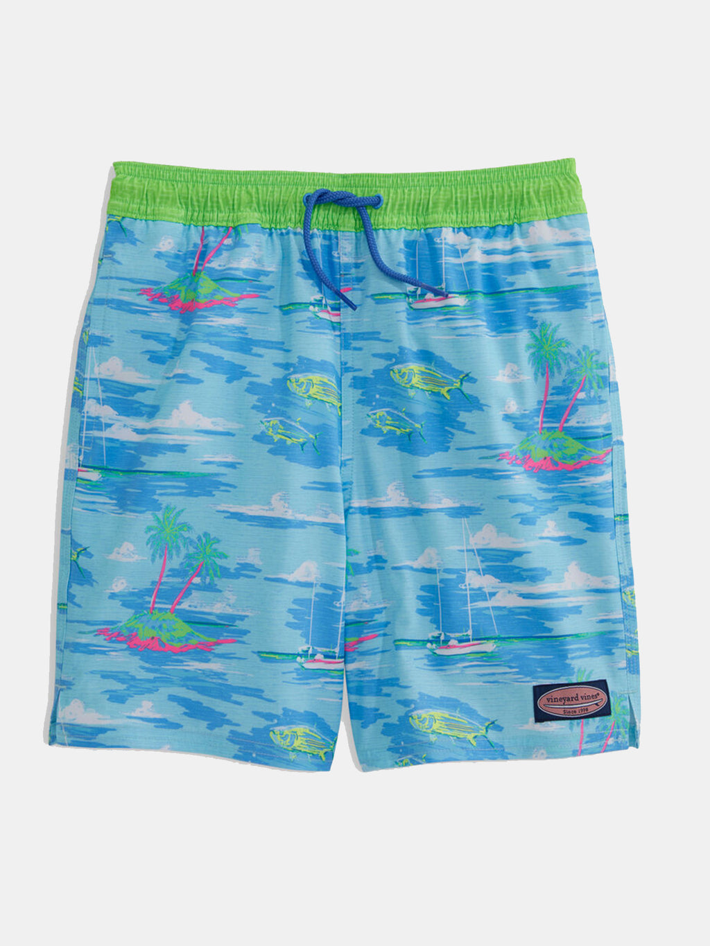Vineyard Vines Boys’ Printed Chappy Swim Trunk - Saint Bernard