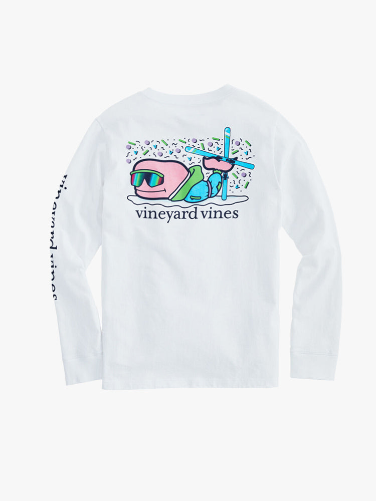 Vineyard Vines Boys Long Sleeve Apres Ski Bro Whale Pocket Tee - Saint Bernard
