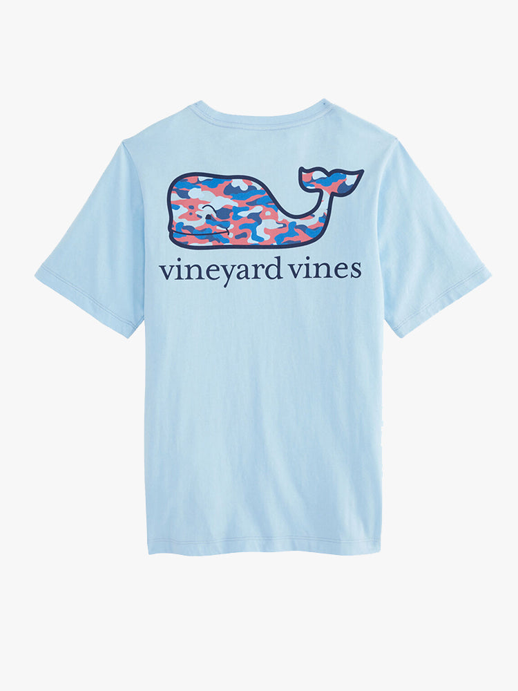 Vineyard Vines Boys’ Speckled Camo Whale Short-Sleeve Pocket Tee - Saint Bernard