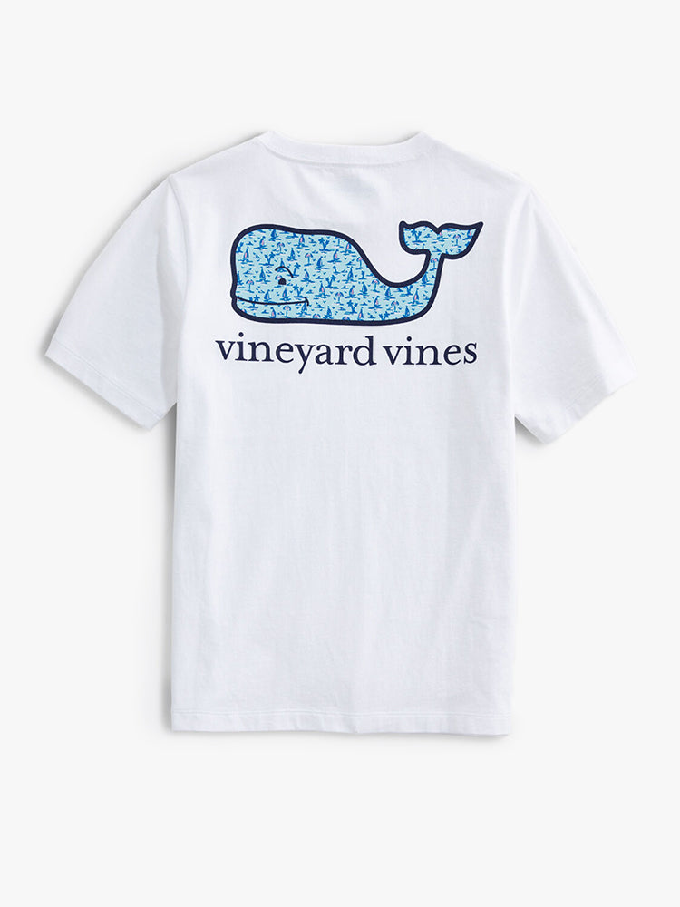 Vineyard Vines Boys’ Atlantic Sailing Whale Short-Sleeve Pocket Tee - Saint Bernard