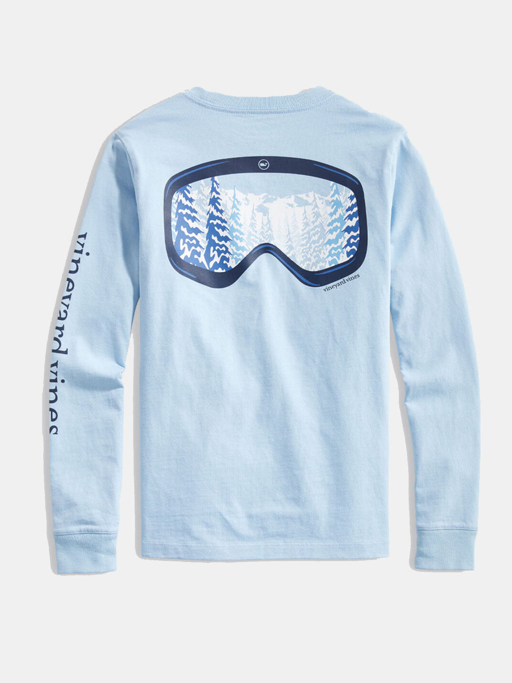 Vineyard Vines Boys' Scenic Ski Goggles Long Sleeve Pocket Tee - Saint Bernard