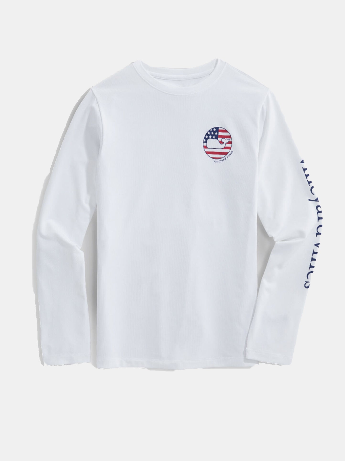 Vineyard Vines Boys' Long-Sleeve Americana Whale Disc Performance Tee - Saint Bernard