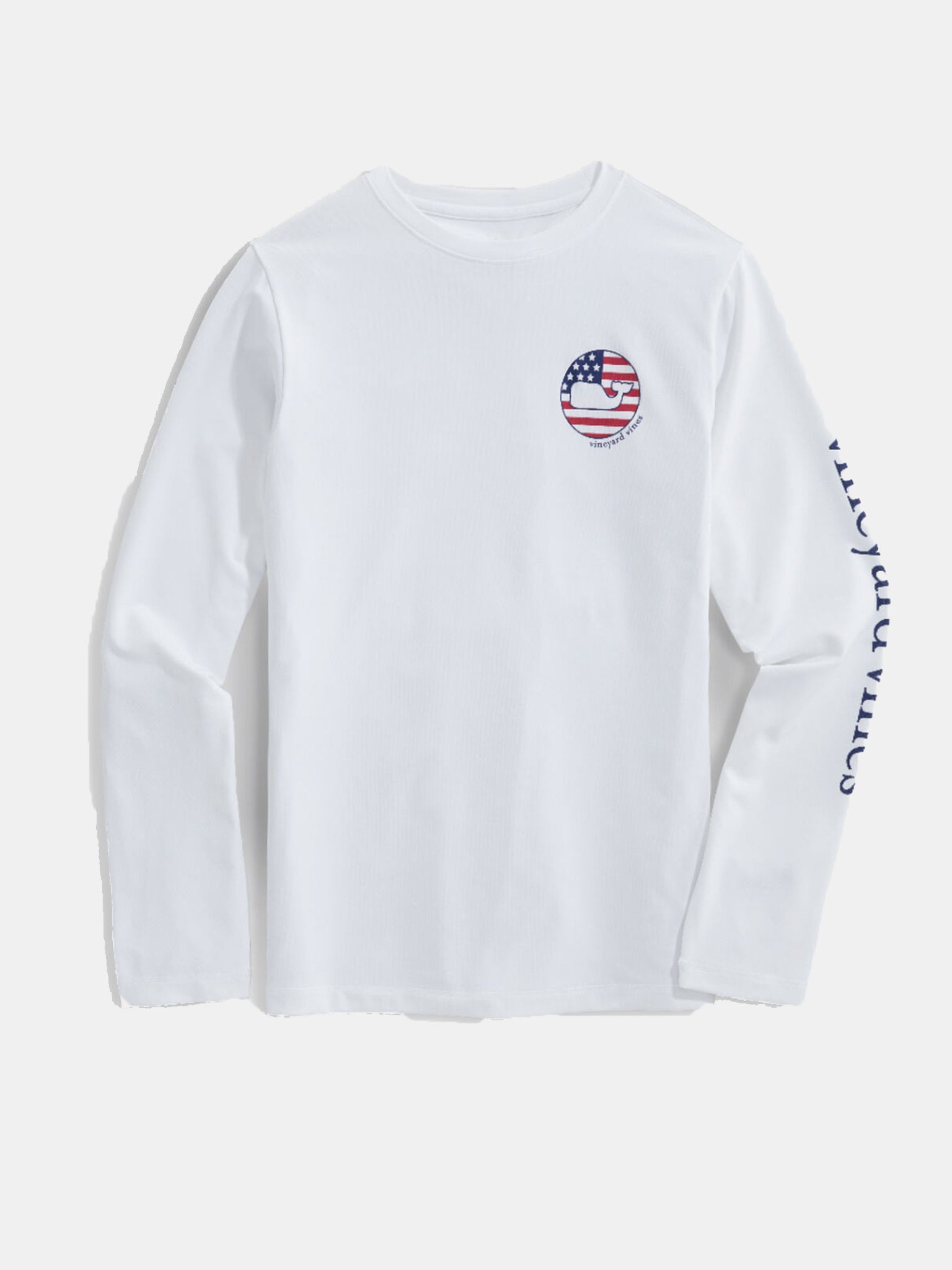 Vineyard Vines Boys' Long-Sleeve Americana Whale Disc Performance Tee - Saint Bernard