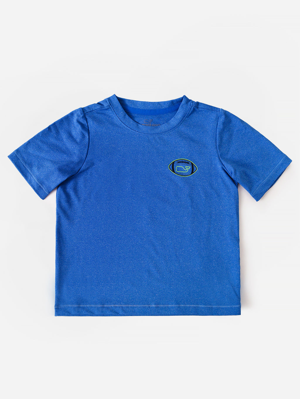 Vineyard Vines Boys' Football Whale Harbor Performance Tee - Saint Bernard