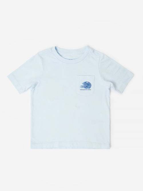 Vineyard Vines Boys' Football Helmet Fade Pocket Tee