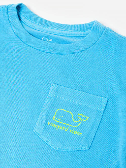 Vineyard Vines Boys' Garment-Dyed Vintage Whale Pocket Tee