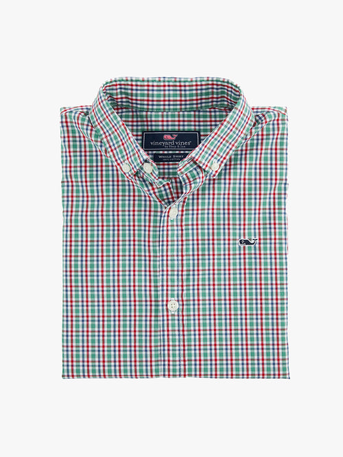 Vineyard Vines Boys' Poplin Whale Shirt