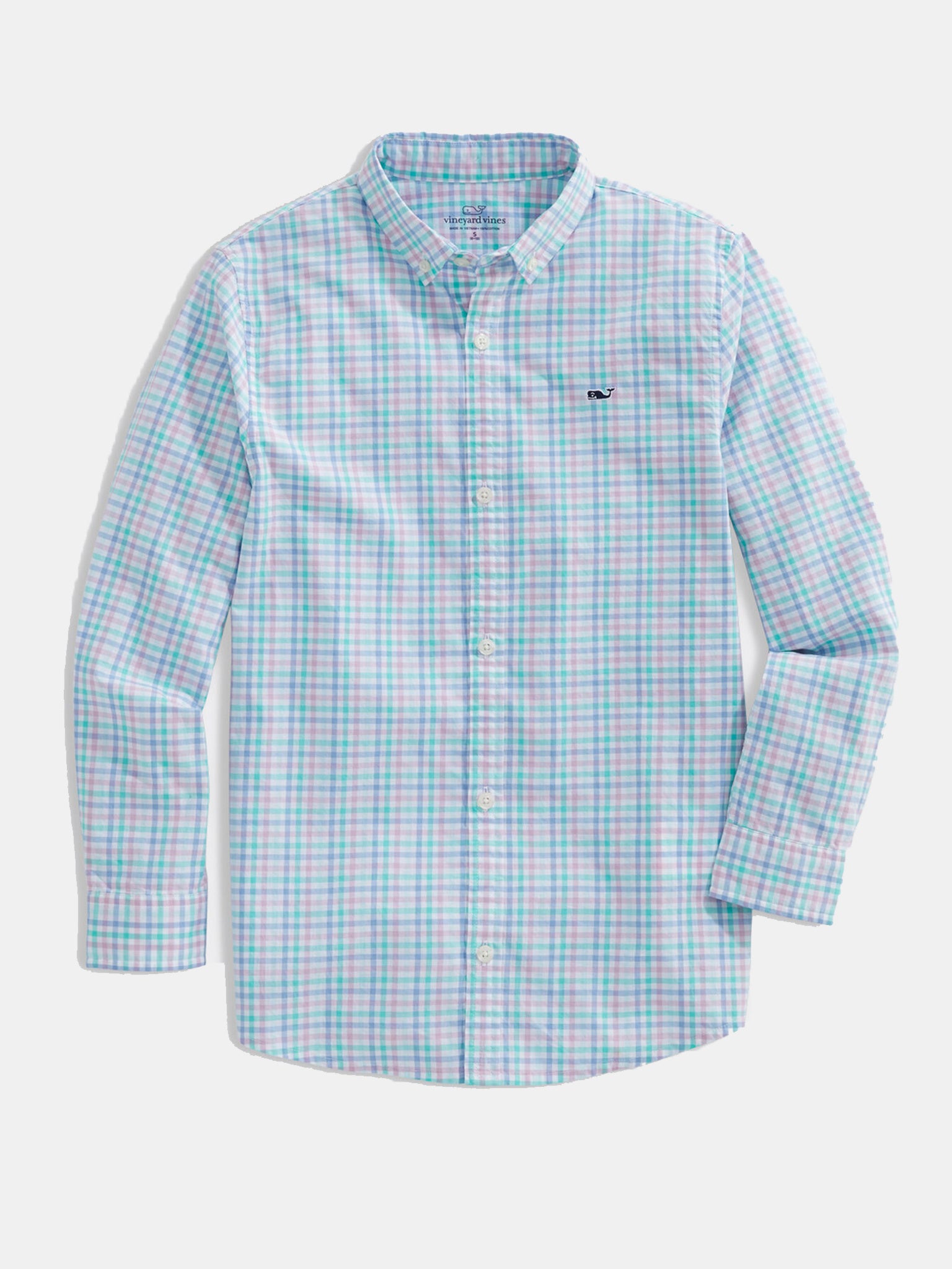 Vineyard Vines Boys' Poplin Whale Shirt - Saint Bernard