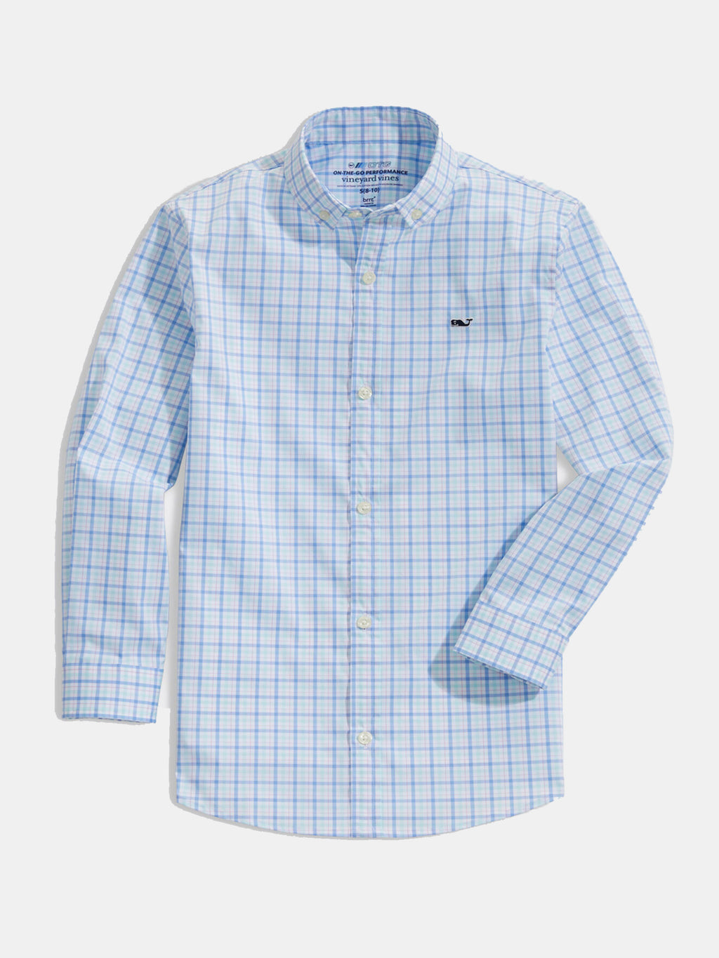 Vineyard Vines Boys' Cotton Performance Whale Shirt - Saint Bernard