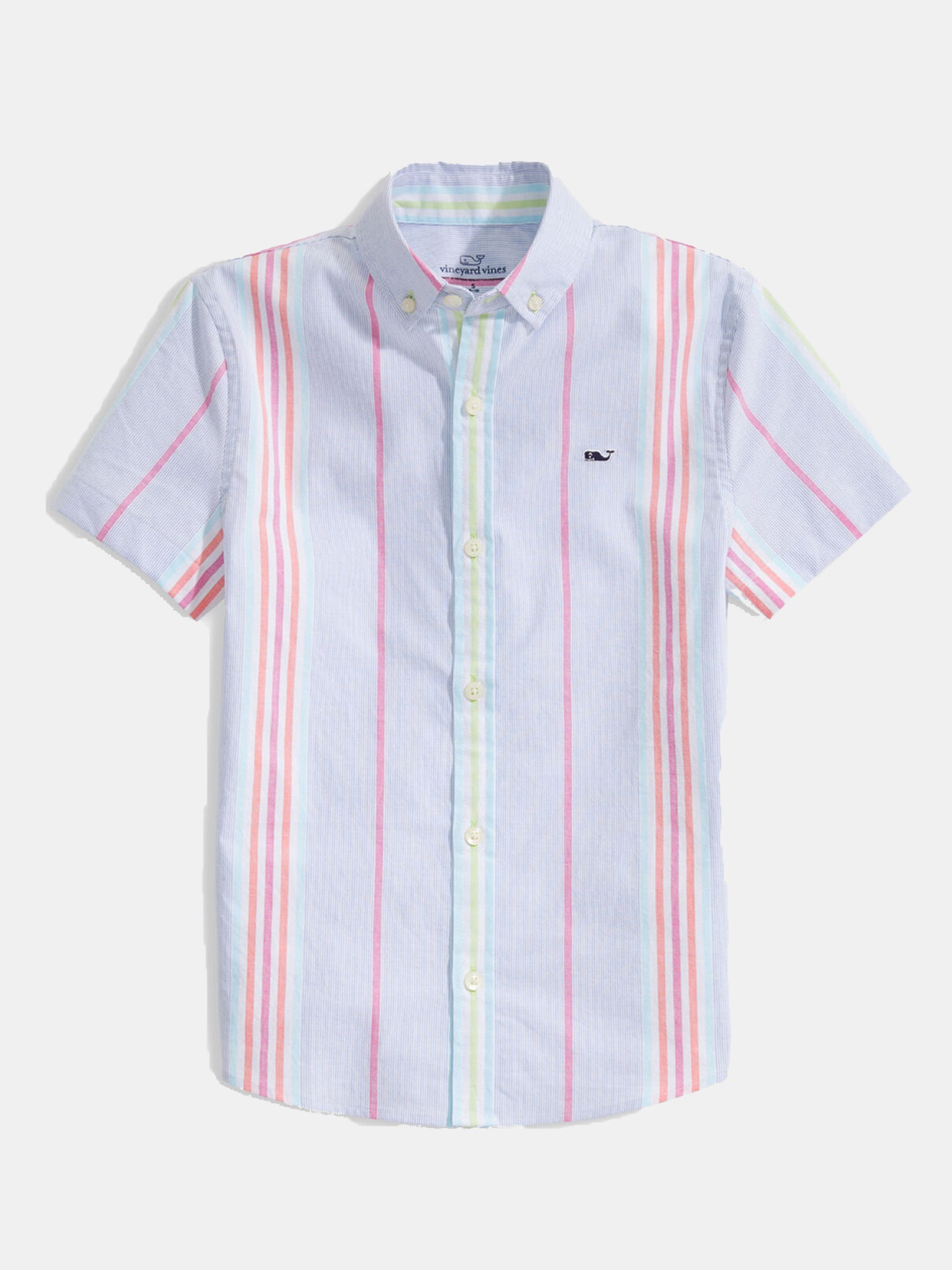 Vineyard Vines Boys' Classic Fit Striped Stretch Cotton Shirt - Saint Bernard