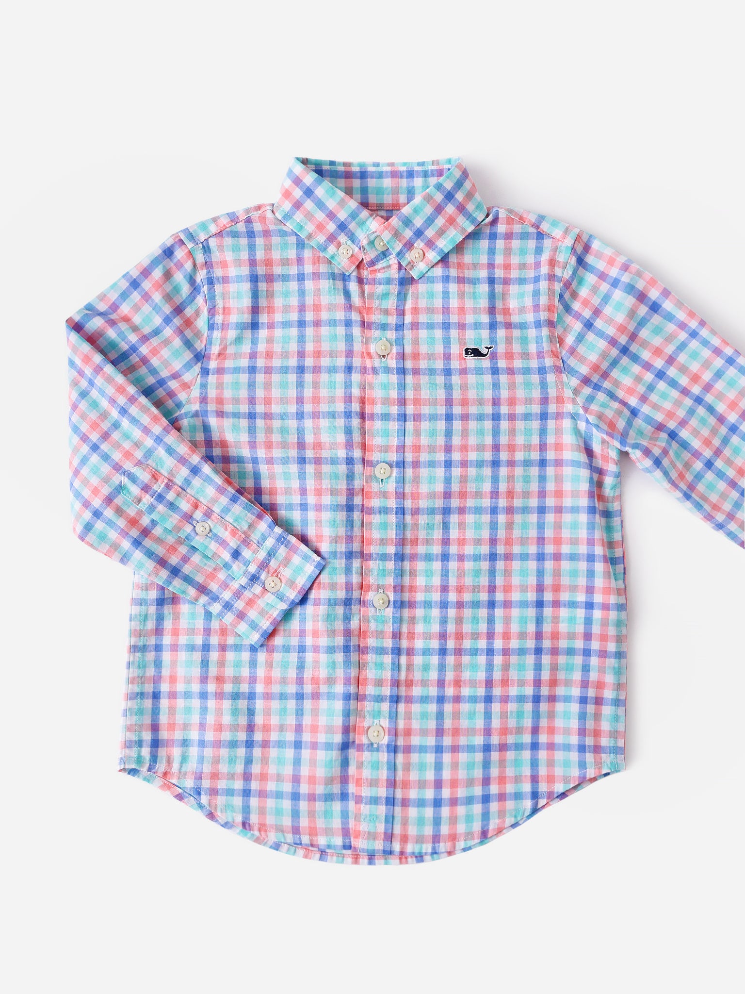 Vineyard Vines Boys' Poplin Whale Shirt - Saint Bernard