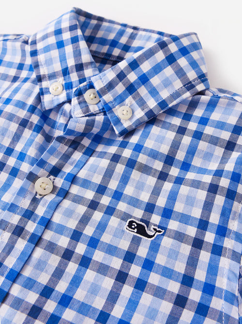 Vineyard Vines Boys' Poplin Whale Shirt