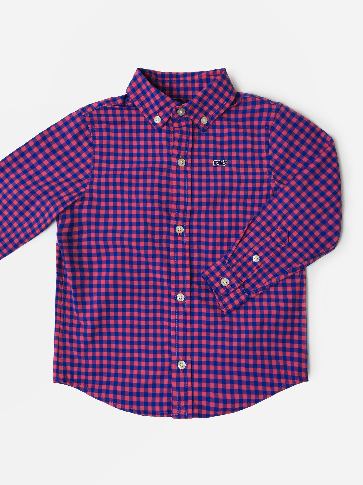 Vineyard Vines Boys' On-The-Go Gingham Shirt - Saint Bernard