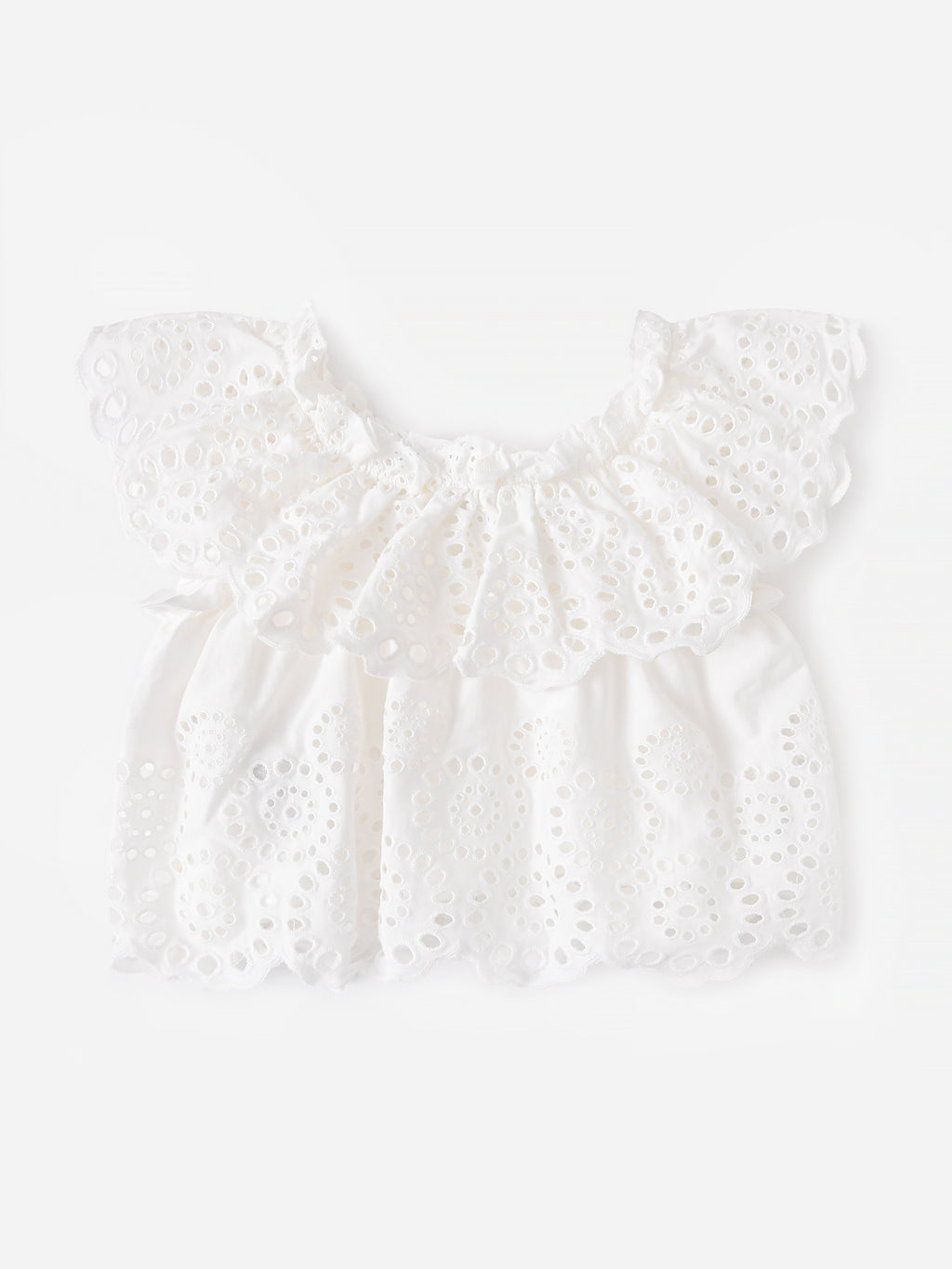 Mayoral Girls' Eyelet Top - Saint Bernard