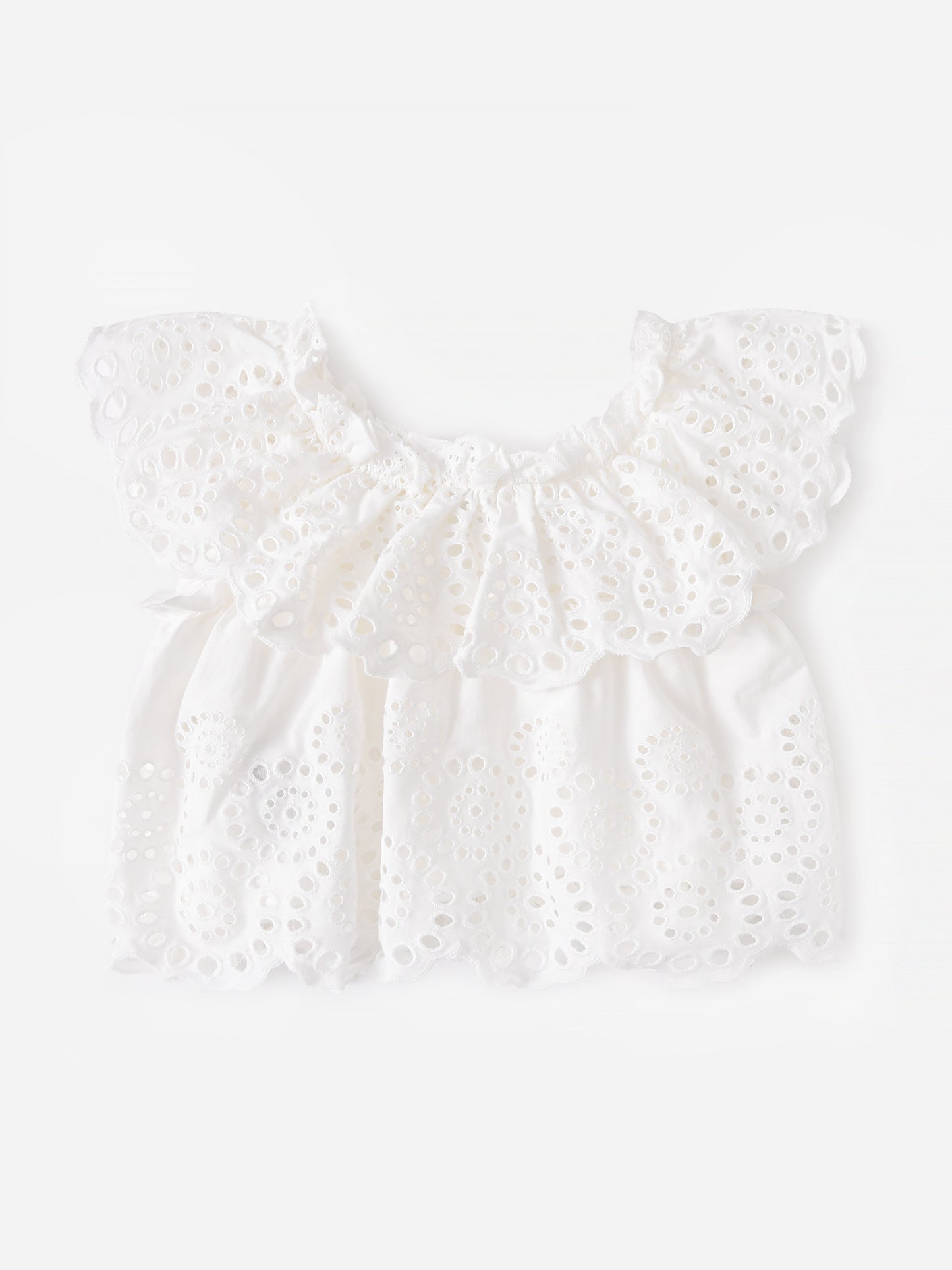 Mayoral Girls' Eyelet Top - Saint Bernard
