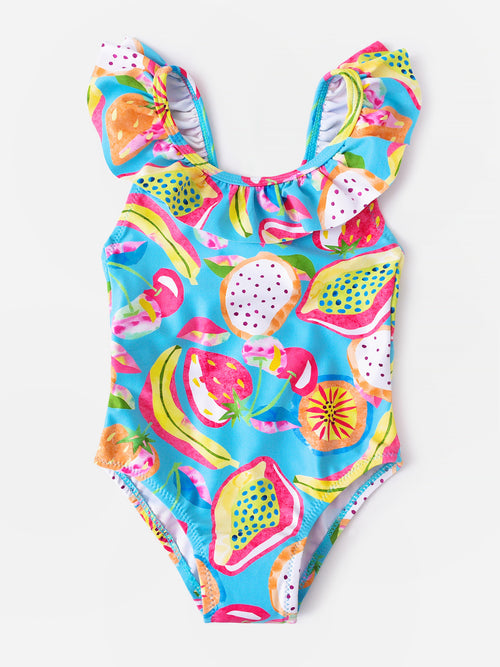 Mayoral Girls' Printed One-Piece Swimsuit