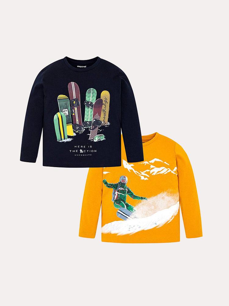 Mayoral Girls' Long Sleeve T Shirt Set - Saint Bernard