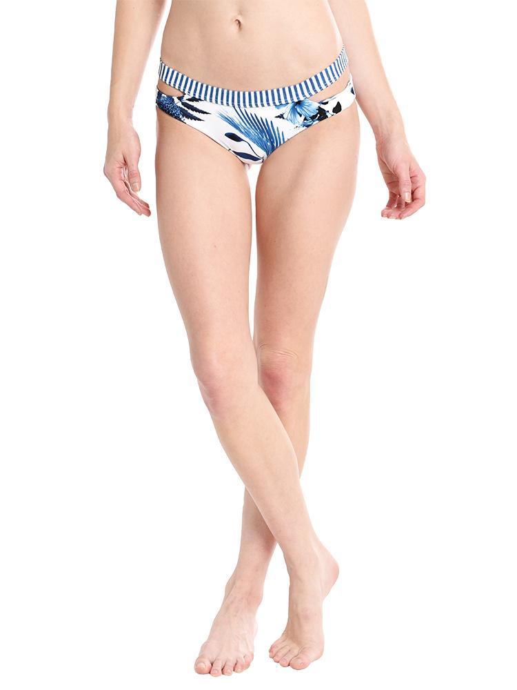 Seafolly Women's Tropic Coast Reversible Split Band Hipster Bikini Pant - Saint Bernard