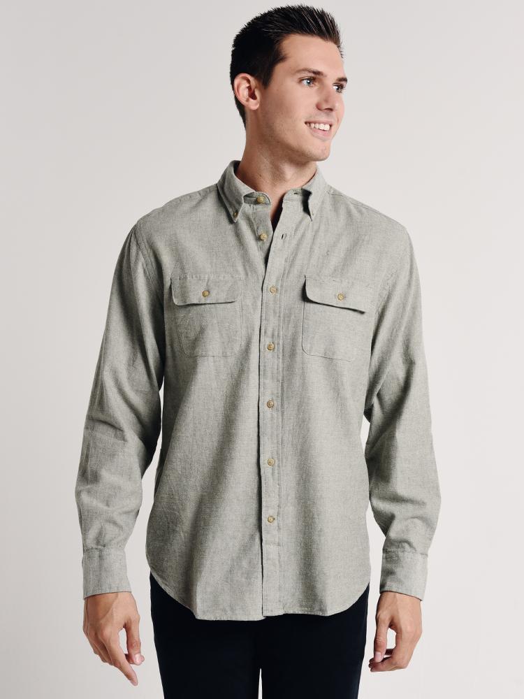 Southern Tide Men's Long Sleeve Forest Trail Work Shirt - Saint Bernard