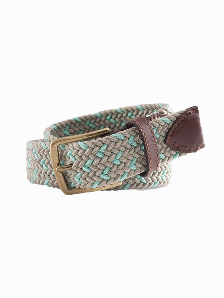 Southern Tide Men's Braided Elastic Specked Web Belt - Saint Bernard