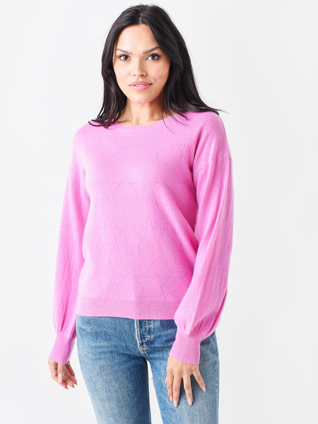 J Society Women's Cashmere Star Sweater - Saint Bernard