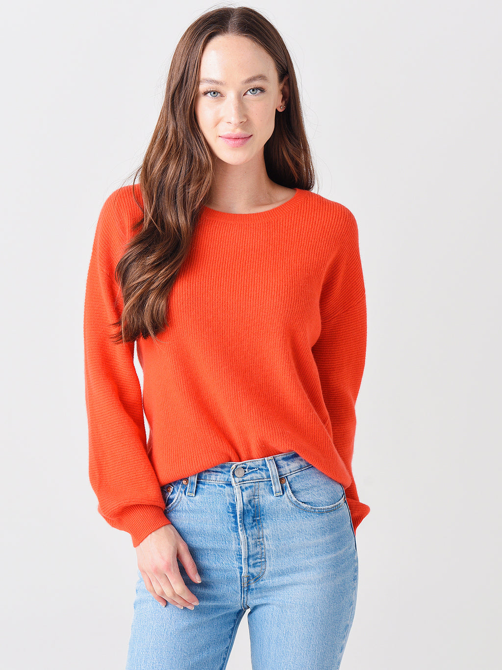 CASHMERE PUFF SLEEVE SWEATER - Saint Bernard