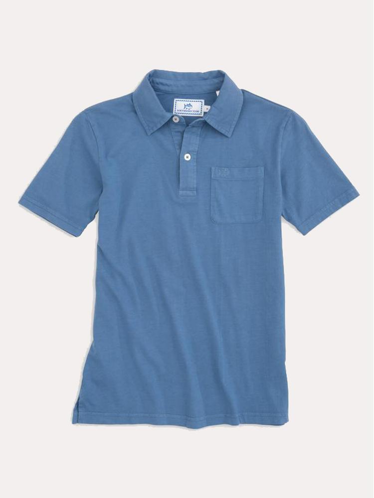 Southern Tide Boys' Short Sleeve Island Road Jersey Polo - Saint Bernard