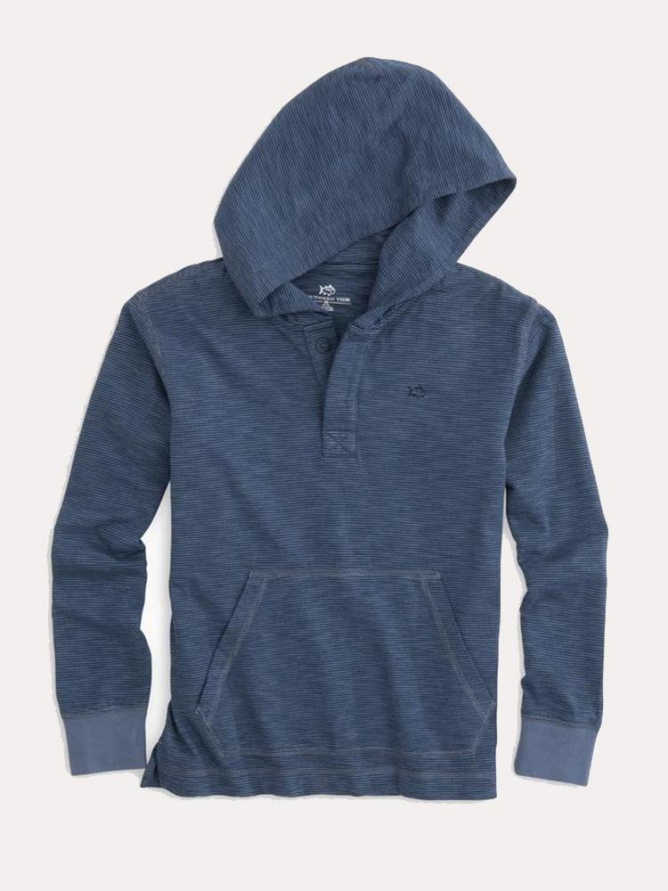 Southern Tide Boys' Gulf Stream Micro Stripe Hoodie - Saint Bernard