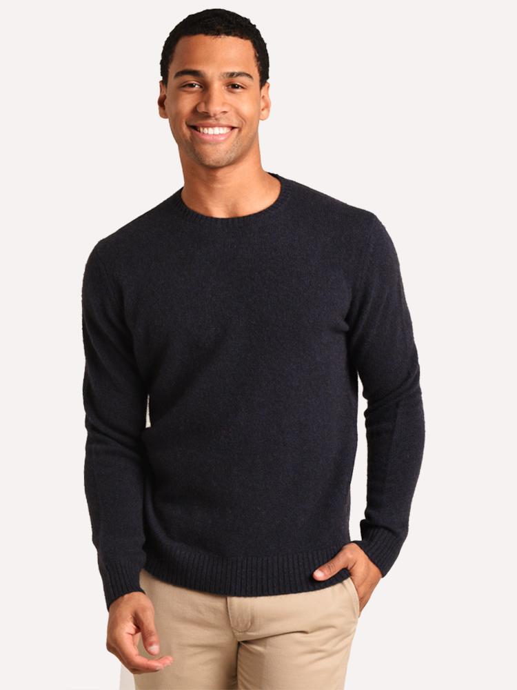Stenstroms Men’s Yak merino Wool Crew Neck Sweater - Saint Bernard
