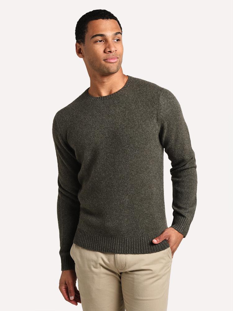 Stenstroms Men’s Yak merino Wool Crew Neck Sweater - Saint Bernard