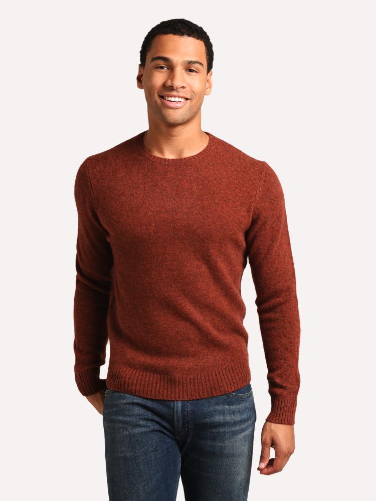 Stenstroms Men’s Yak merino Wool Crew Neck Sweater - Saint Bernard
