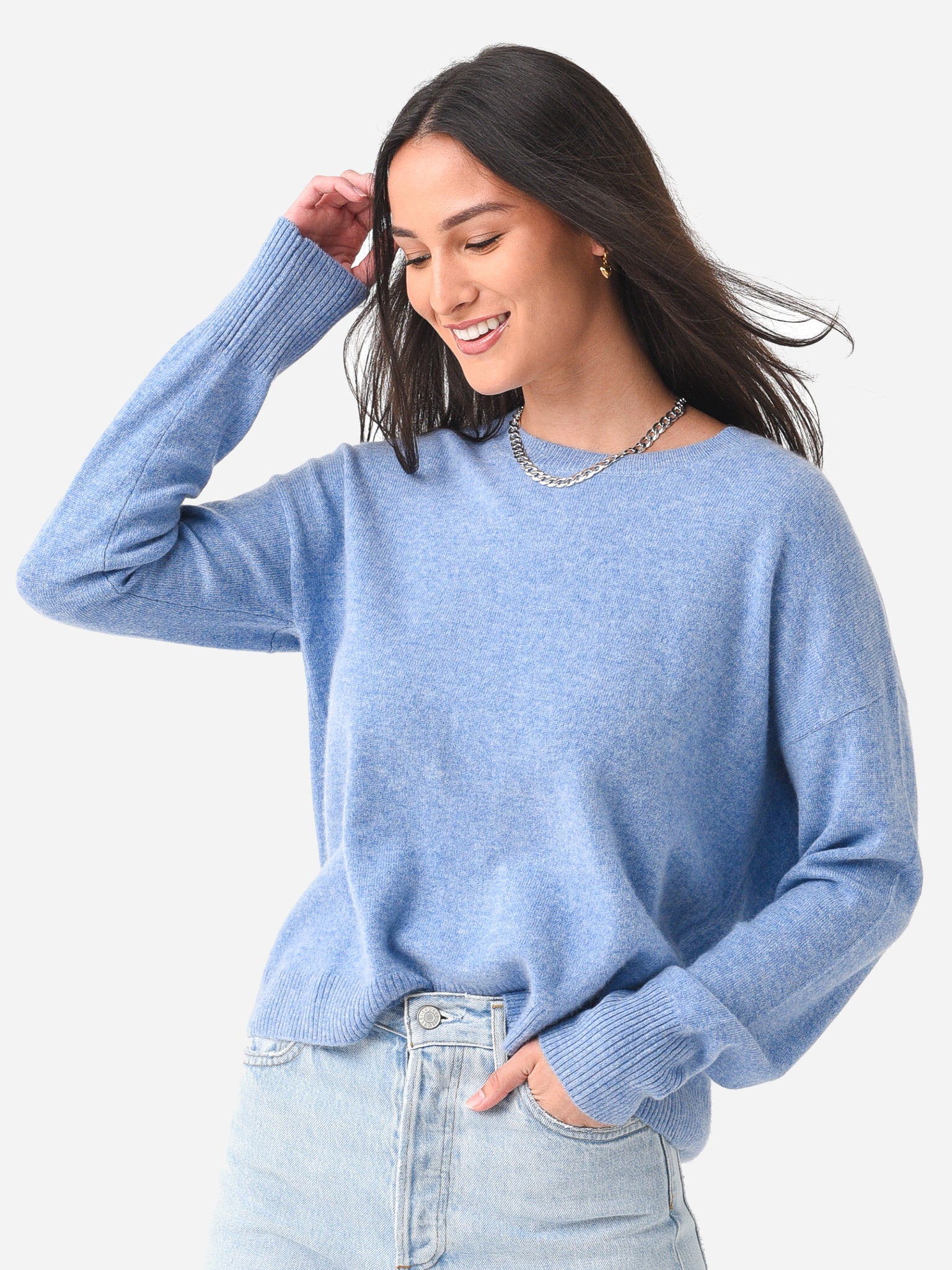 J Society Women's Cashmere Crew Sweater - Saint Bernard