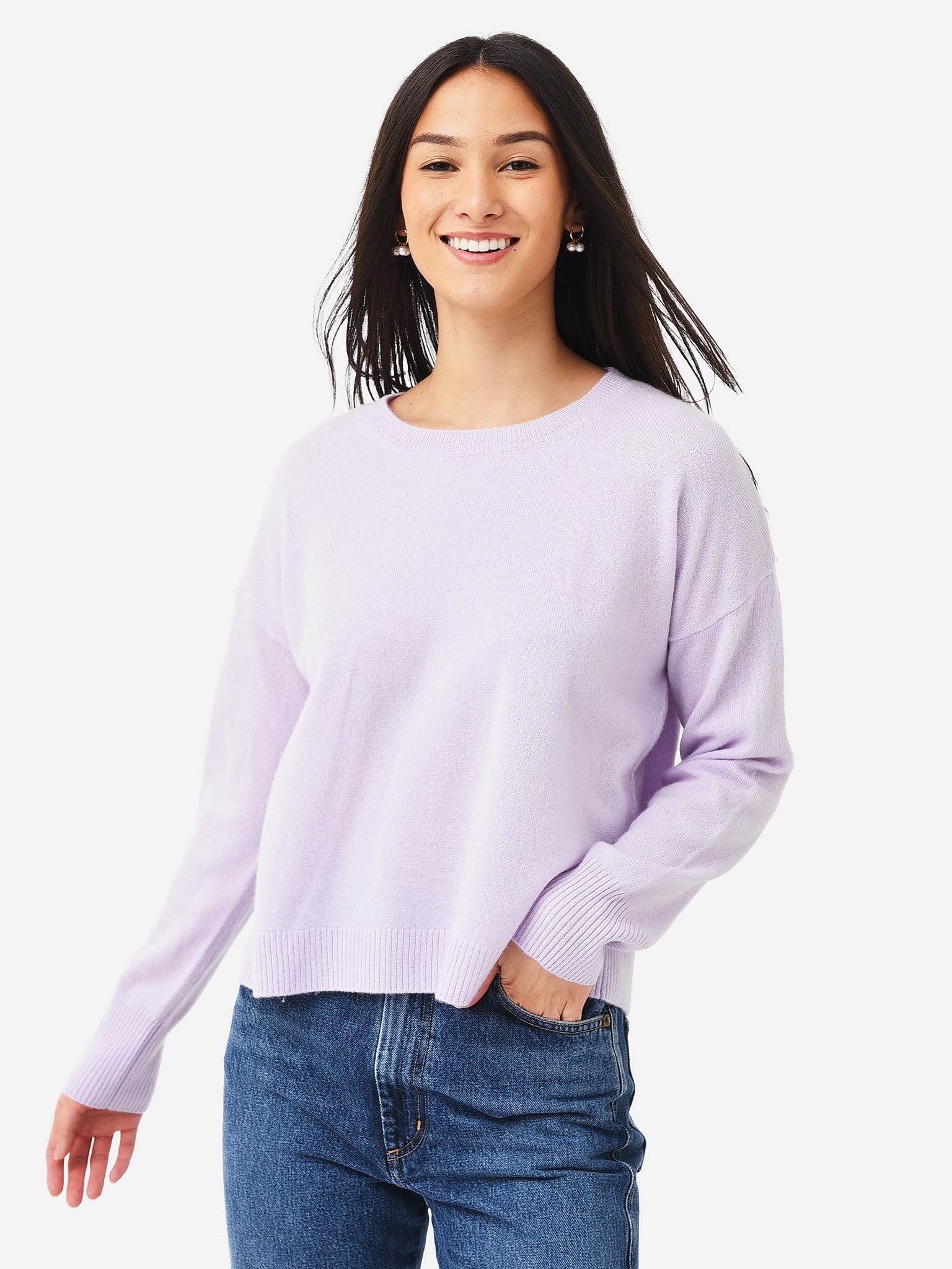 J Society Women's Cashmere Crew Sweater - Saint Bernard