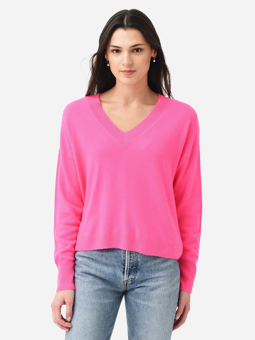 J Society Women's V-Neck Sweater - Saint Bernard