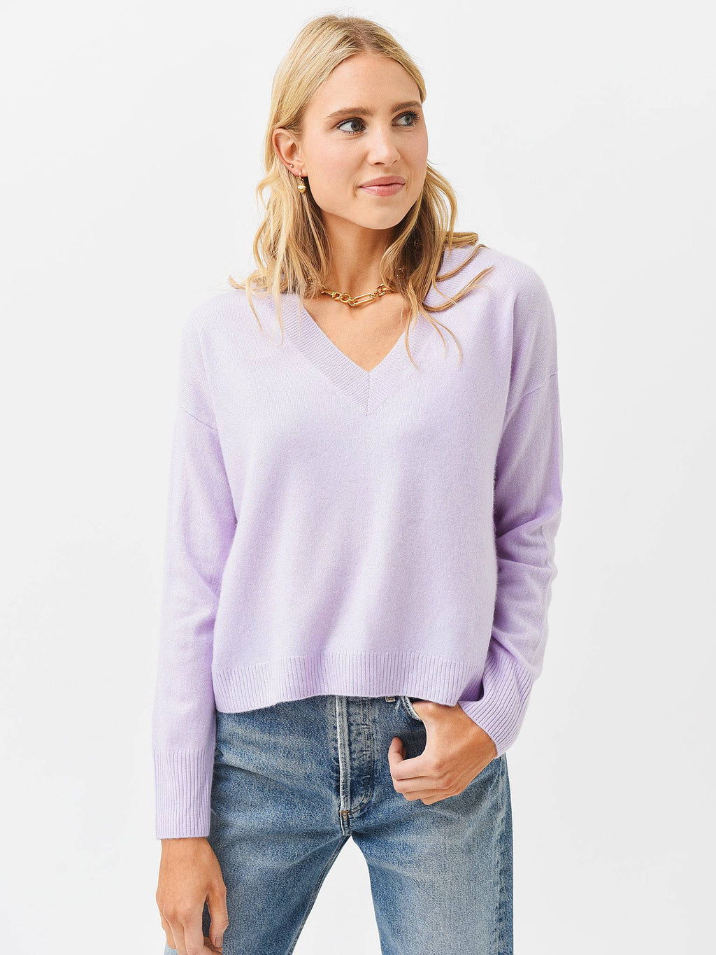 J Society Women's V-Neck Sweater - Saint Bernard