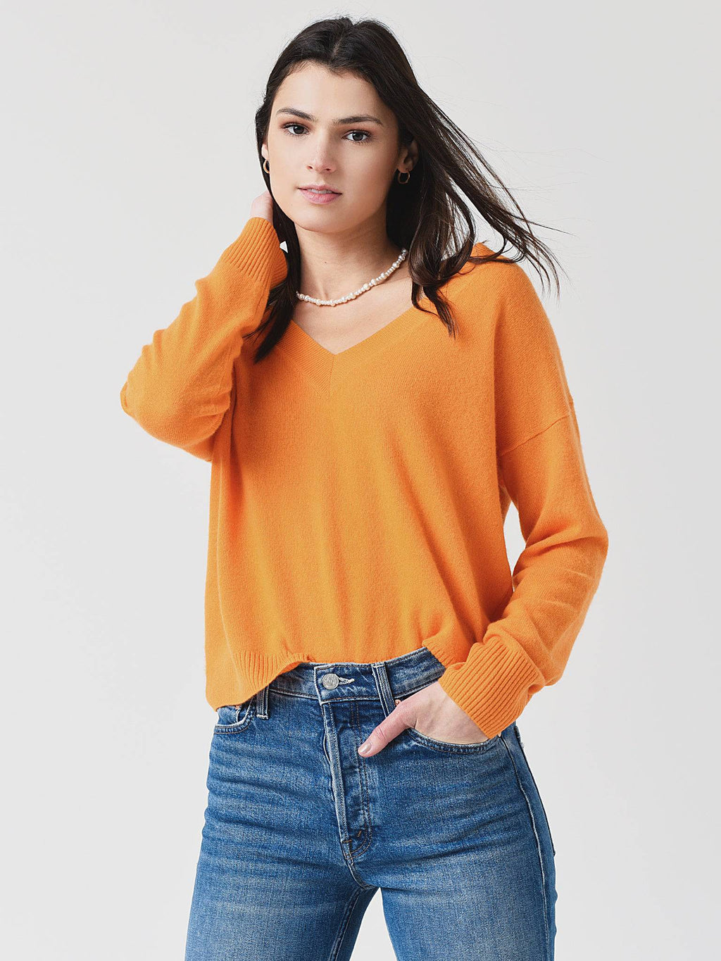 J Society Women's V-Neck Sweater - Saint Bernard