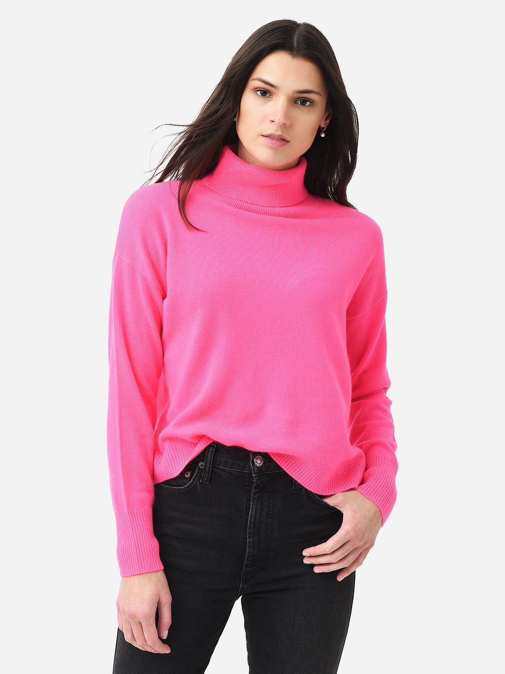 J Society Women's Cashmere Turtleneck Sweater - Saint Bernard