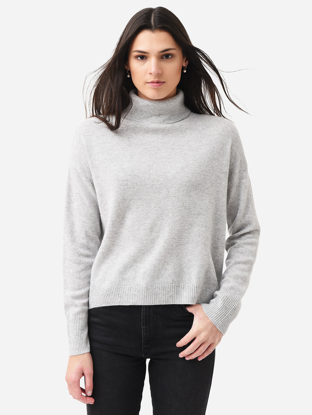 J Society Women's Cashmere Turtleneck Sweater - Saint Bernard
