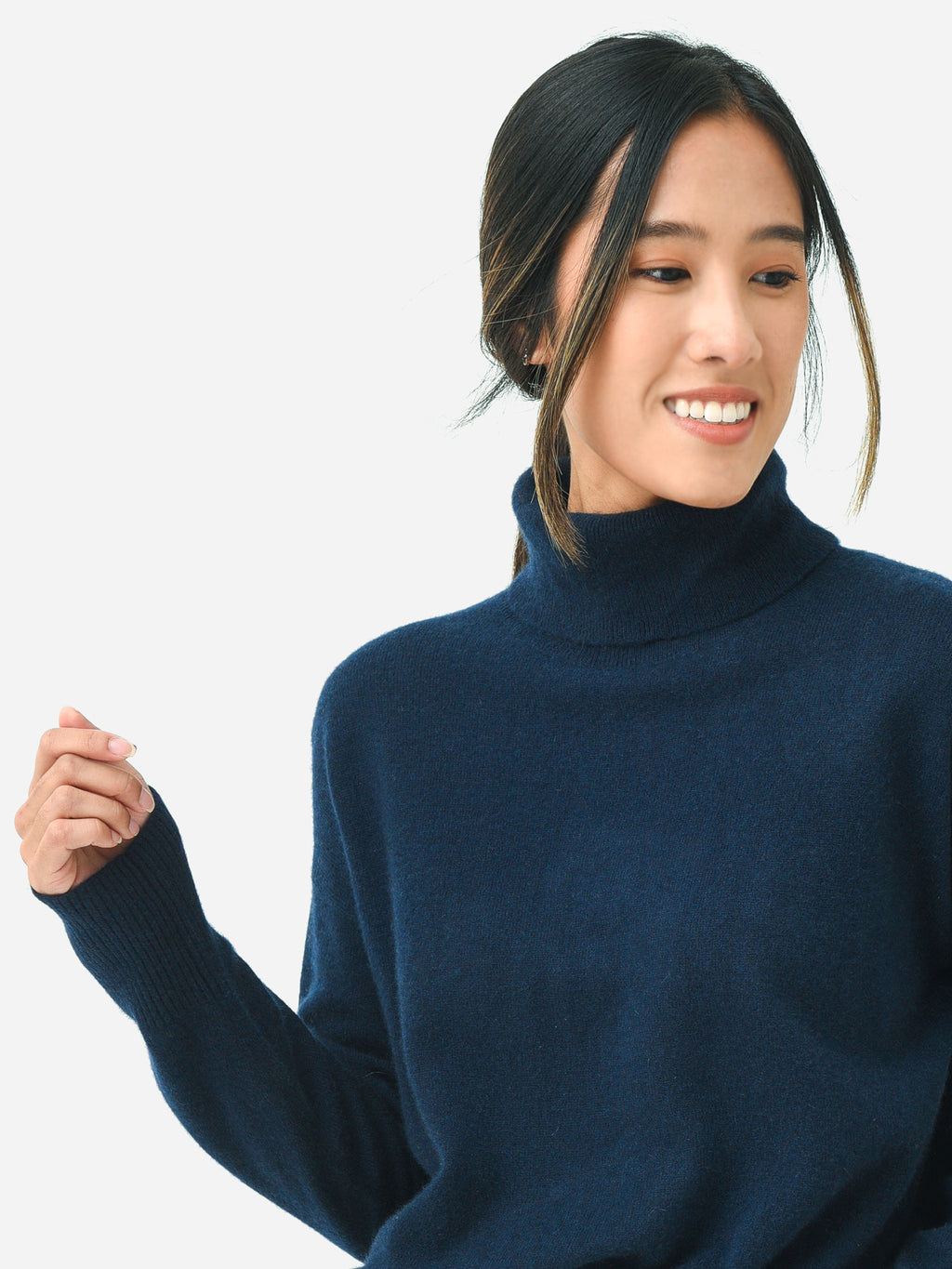 J Society Women's Cashmere Turtleneck Sweater - Saint Bernard