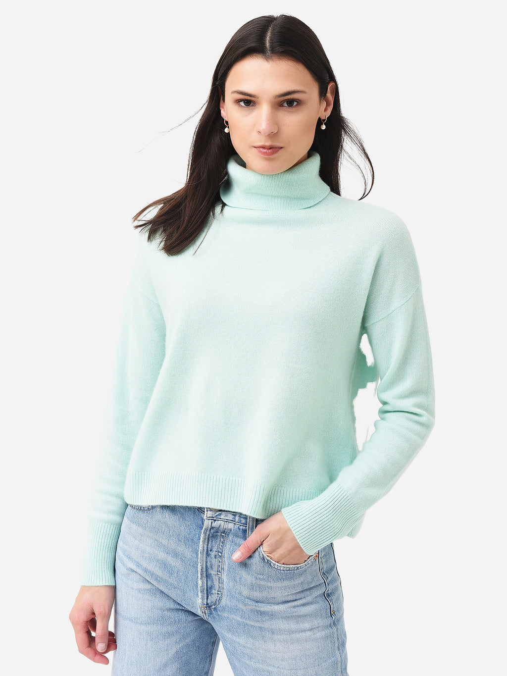 J Society Women's Cashmere Turtleneck Sweater - Saint Bernard