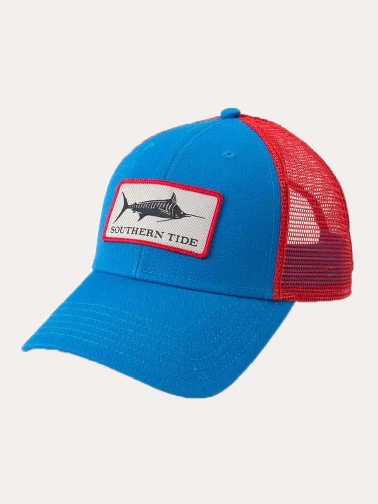 Southern Tide Men's Fish Series Blue Marlin Patch Trucker Hat - Saint Bernard