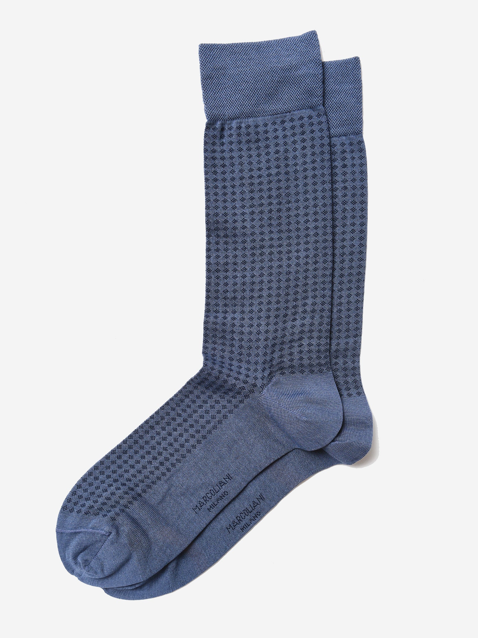 Marcoliani Men's Micro Diamonds Dress Sock - Saint Bernard