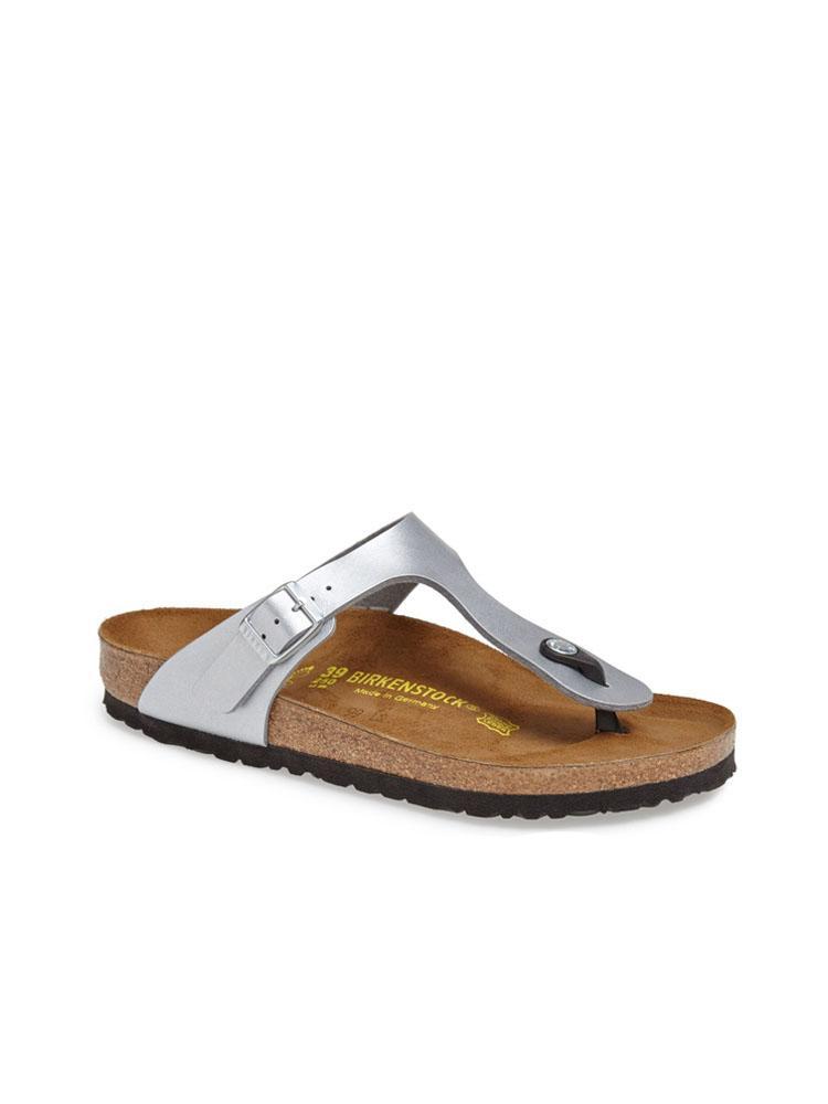 Birkensock Women's Silver Gizeh Birko Flor Thong - Saint Bernard