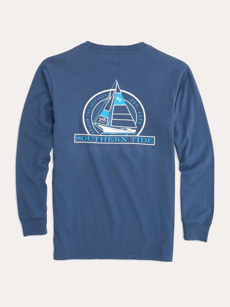 Southern Tide Boys' Follow The Skipjack Long Sleeve T-Shirt - Saint Bernard