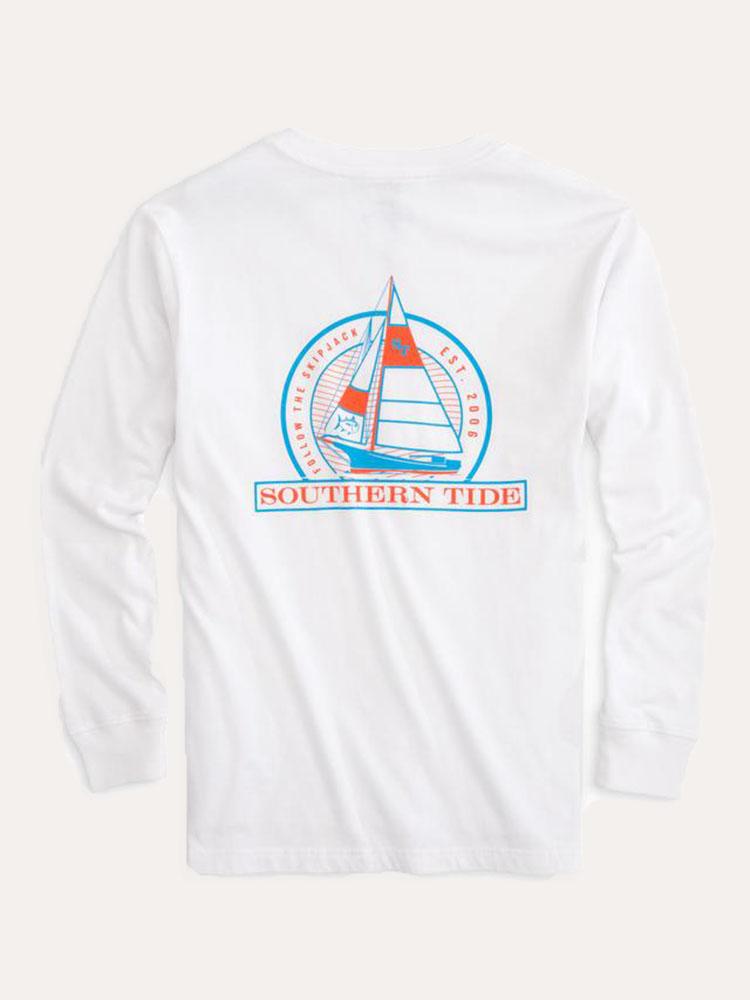 Southern Tide Boys' Long Sleeve The Skipjack T Shirt - Saint Bernard