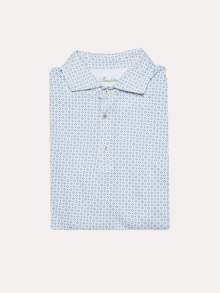 Stenstroms Men's French Lily Printed Polo - Saint Bernard