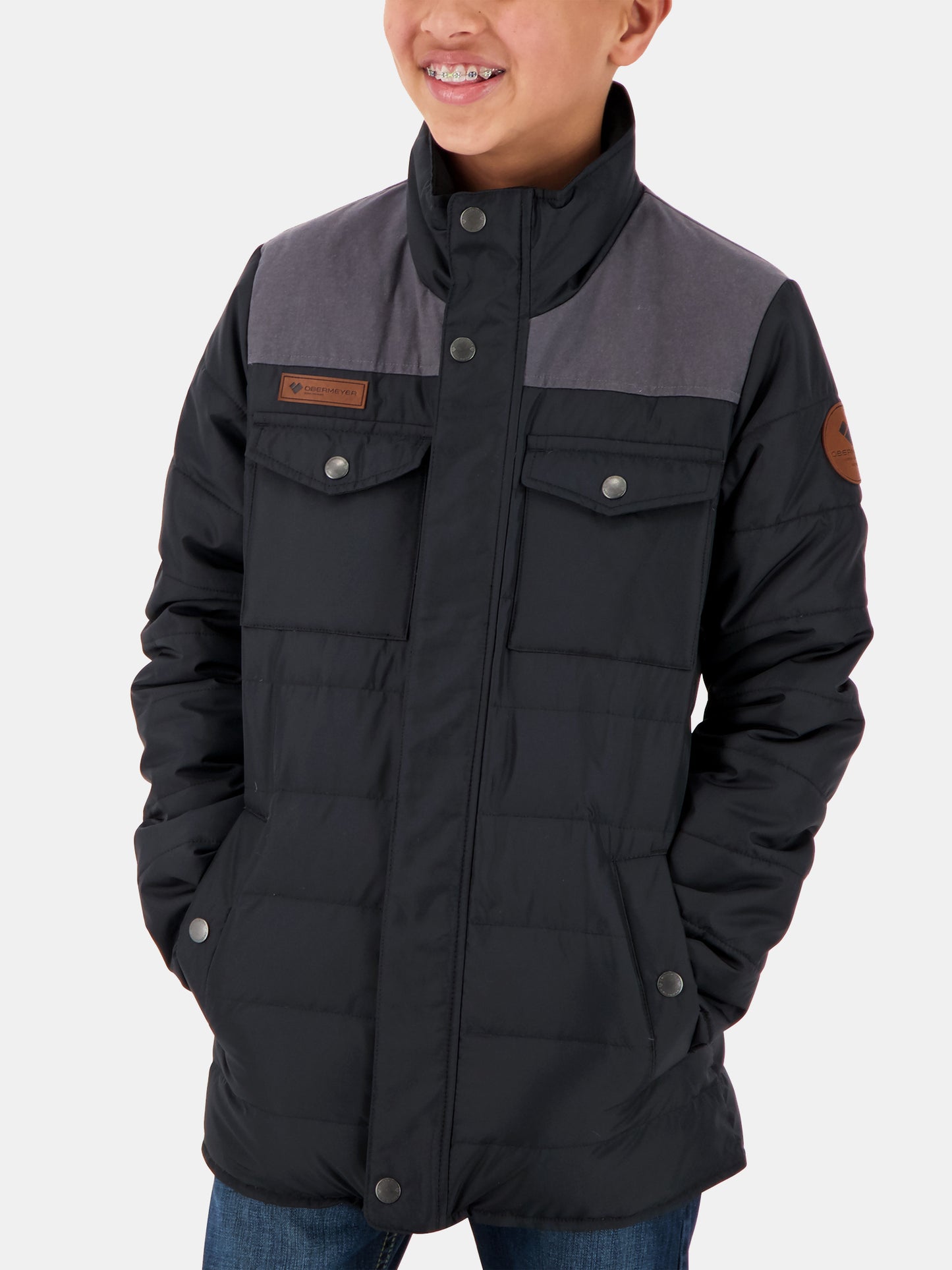 Obermeyer Boys' Bennett Down Jacket - Saint Bernard