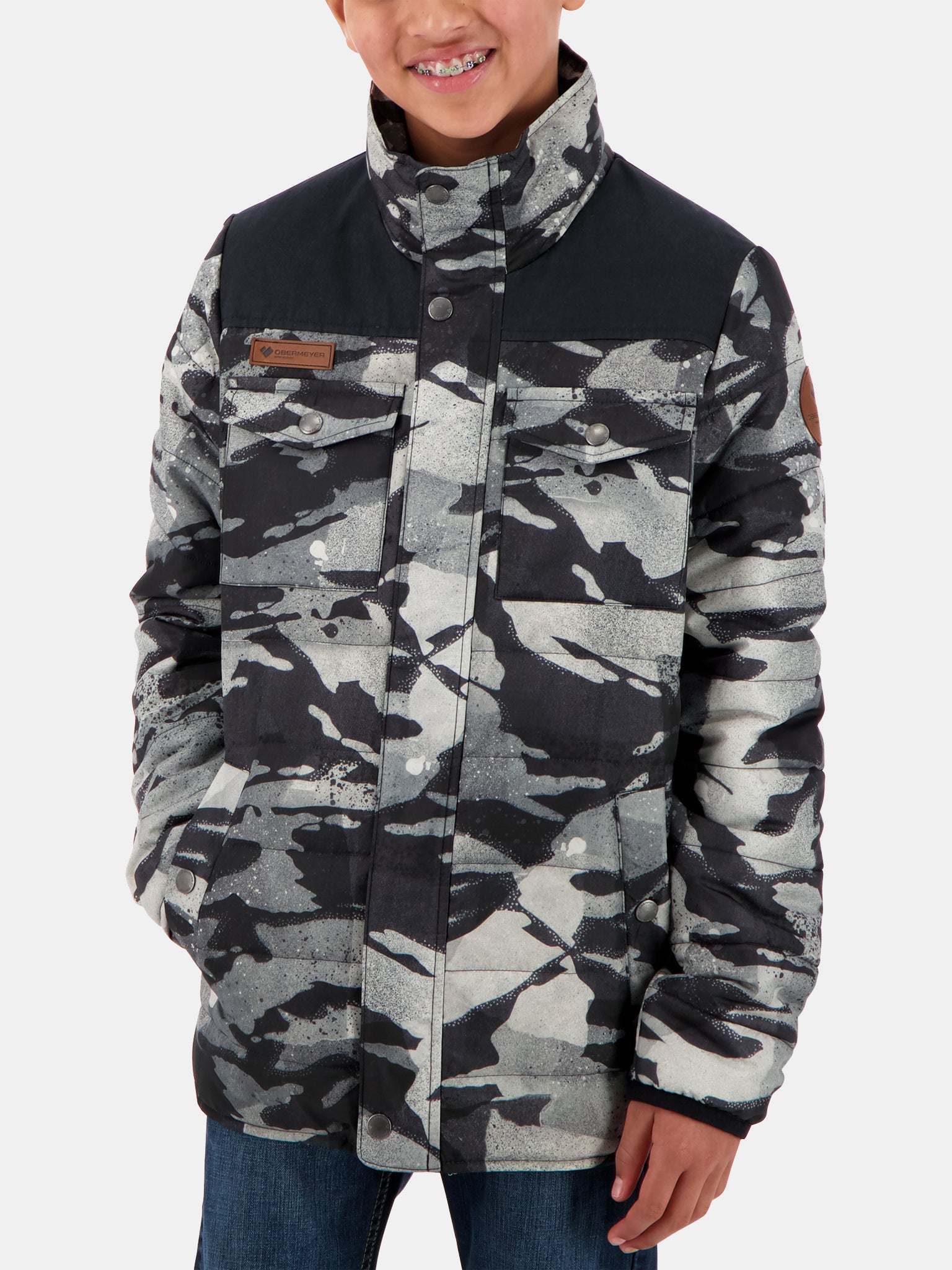 Obermeyer Boys' Bennett Down Jacket - Saint Bernard