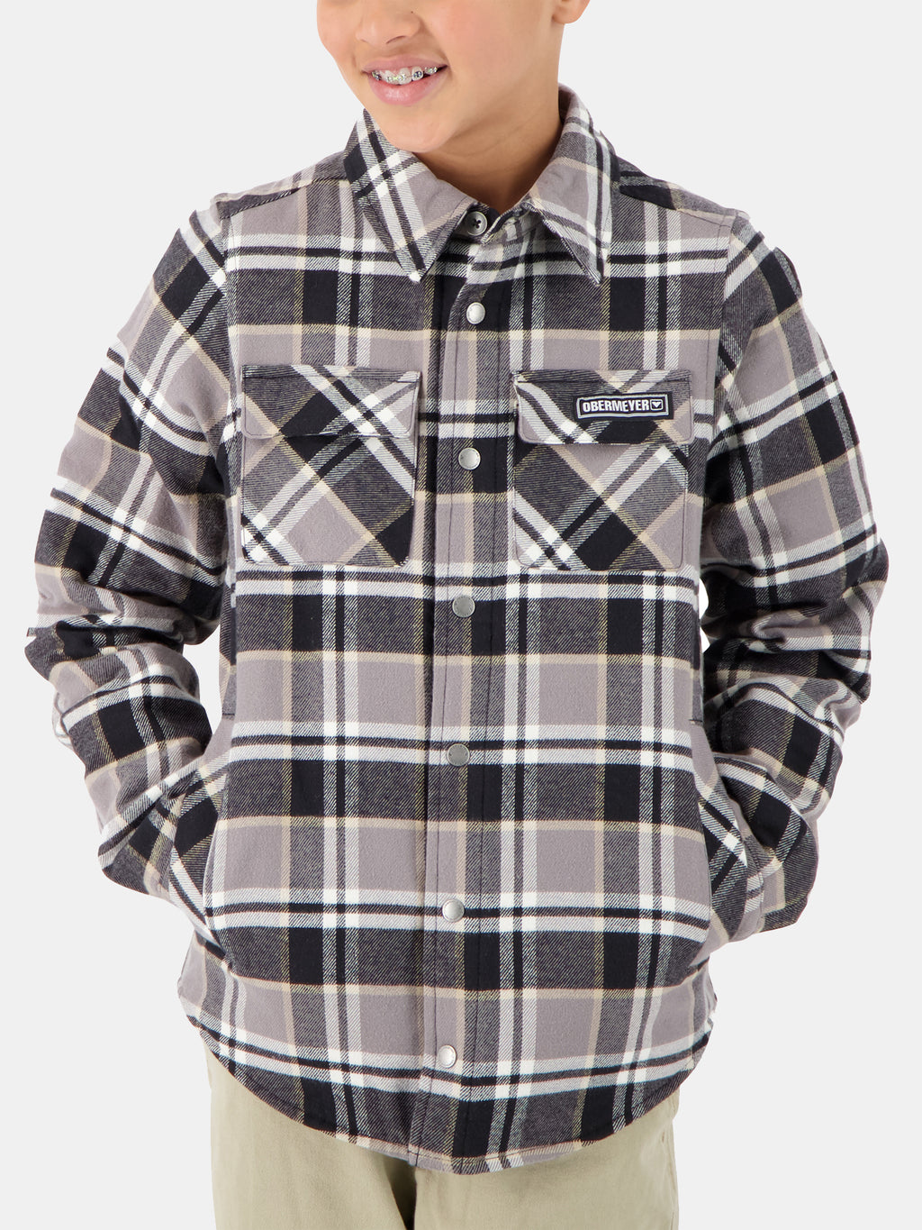 Obermeyer Boys' Avery Flannel Jacket - Saint Bernard