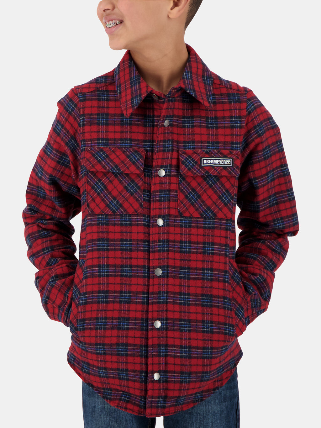 Obermeyer Boys' Avery Flannel Jacket - Saint Bernard